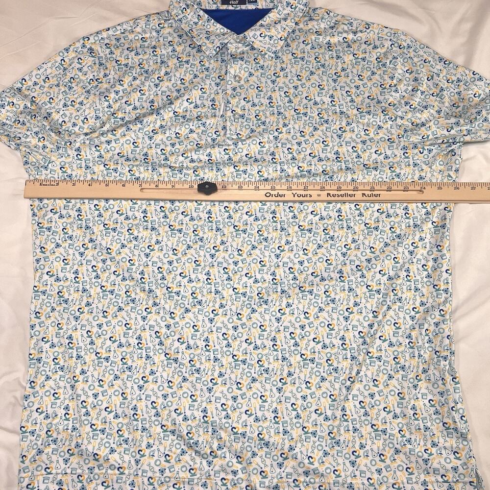 Inward Half Golf Polo Shirt Men Size XL White Performance Chemistry Science NWOT - Picture 10 of 15